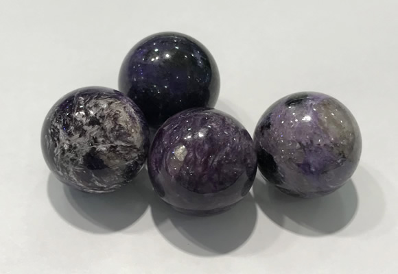 CDN1012 25mm round charoite decorations wholesale
