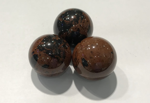 CDN1062 30mm round mahogany obsidian decorations wholesale