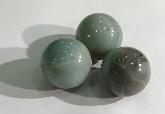 CDN1085 30mm round amazonite decorations wholesale