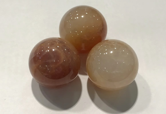 CDN1097 30mm round fire agate decorations wholesale