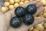 CDN12 30mm round pyrite gemstone decorations wholesale