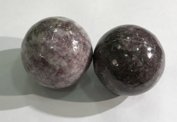 CDN1283 40mm round lilac jasper decorations wholesale