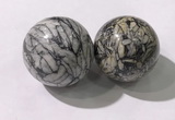 CDN1296 40mm round jasper decorations wholesale