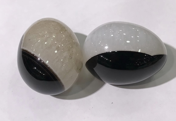 CDN1365 35*45mm egg-shaped druzy agate decorations wholesale