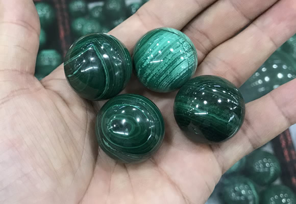 CDN21 25mm round natural malachite gemstone decorations