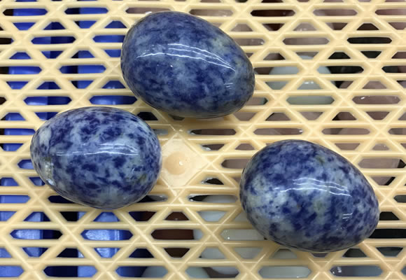 CDN308 30*40mm egg-shaped blue spot decorations wholesale