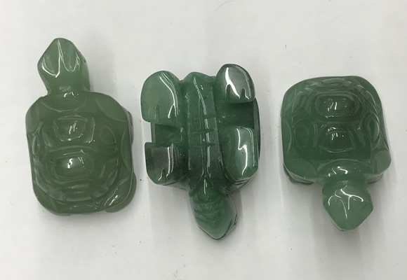 CDN437 28*45*22mm turtle green aventurine decorations wholesale