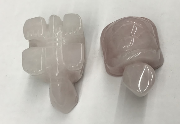 CDN451 38*55*28mm turtle rose quartz decorations wholesale