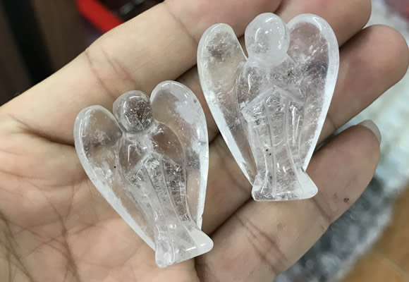 CDN470 30*40mm angel white crystal decorations wholesale