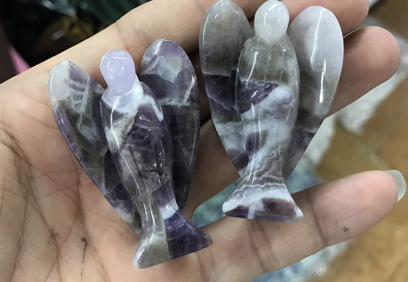 CDN491 35*50mm angel dogtooth amethyst decorations wholesale