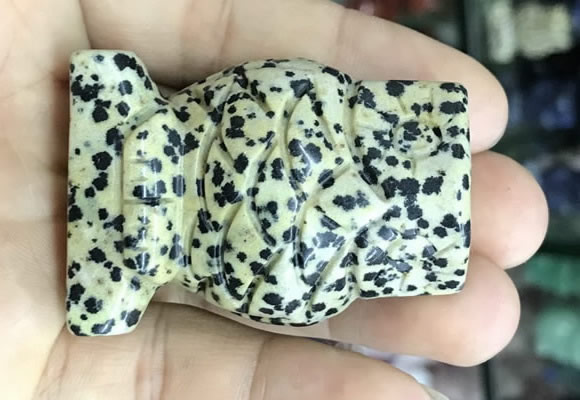 CDN575 35*50mm owl dalmatian jasper decorations wholesale