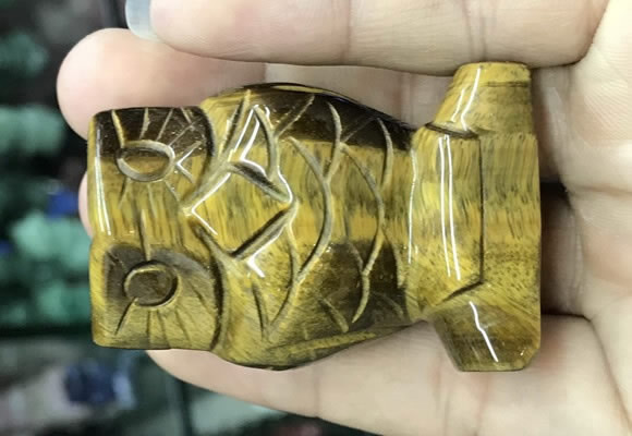CDN579 35*50mm owl yellow tiger eye decorations wholesale