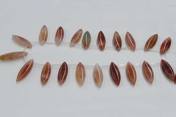 CDQ11 15.5 inches 12*30mm marquise natural red quartz beads wholesale