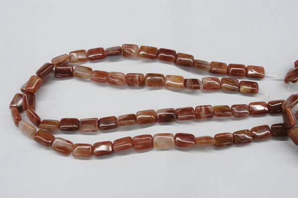 CDQ19 15.5 inches 8*10mm rectangle natural red quartz beads wholesale