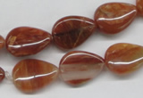 CDQ25 15.5 inches 13*18mm flat teardrop natural red quartz beads