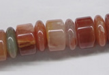 CDQ33 15.5 inches 5*16mm & 10*16mm rondelle natural red quartz beads