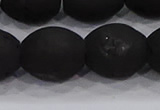 CDQ643 8 inches 12*14mm rice druzy quartz beads wholesale