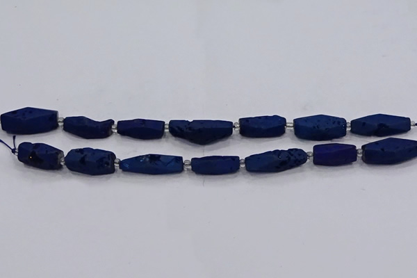 CDQ653 8 inches 8*20mm - 10*30mm freeform druzy quartz beads