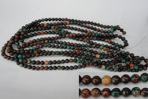 CDS185 15.5 inches 6mm round dyed serpentine jasper beads