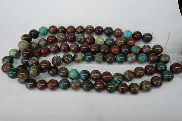 CDS188 15.5 inches 12mm round dyed serpentine jasper beads