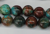 CDS189 15.5 inches 14mm round dyed serpentine jasper beads