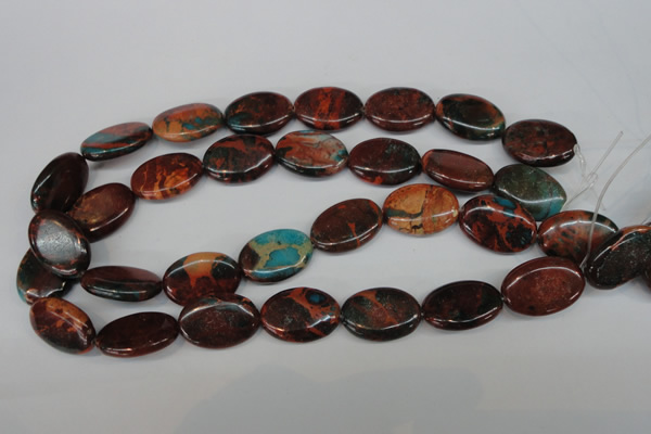 CDS210 15.5 inches 18*25mm oval dyed serpentine jasper beads