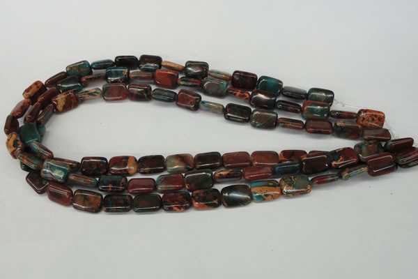 CDS214 15.5 inches 10*14mm rectangle dyed serpentine jasper beads