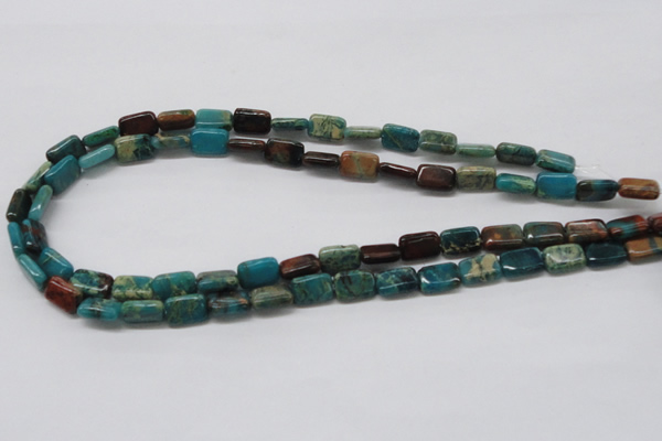 CDS22 16 inches 8*12mm rectangle dyed serpentine jasper beads wholesale