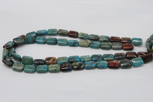 CDS23 16 inches 12*16mm rectangle dyed serpentine jasper beads wholesale