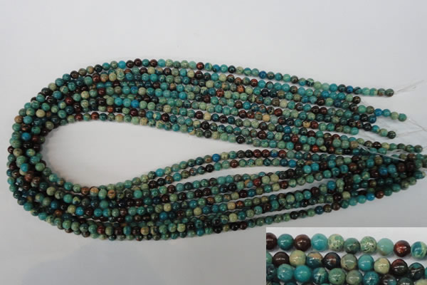 CDS25 15.5 inches 4mm round dyed serpentine jasper beads