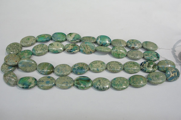 CDS274 15.5 inches 15*20mm oval dyed serpentine jasper beads
