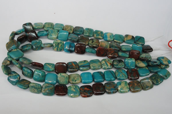 CDS39 15.5 inches 14*14mm square dyed serpentine jasper beads