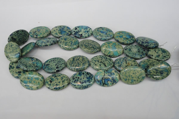 CDS56 15.5 inches 22*30mm oval dyed serpentine jasper beads