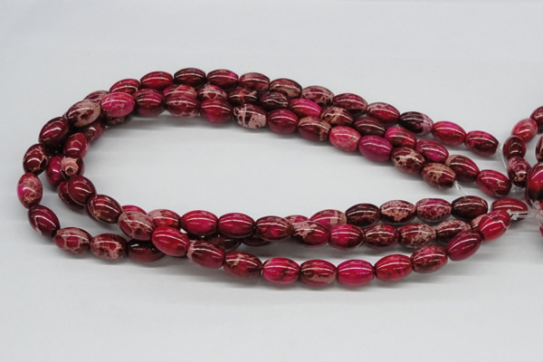 CDT09 15.5 inches 10*14mm rice dyed aqua terra jasper beads