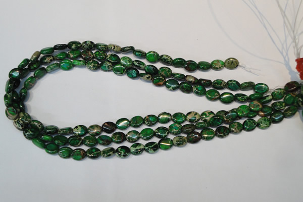 CDT179 15.5 inches 8*10mm oval dyed aqua terra jasper beads