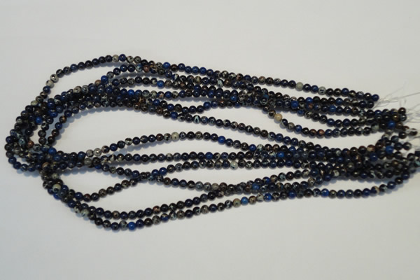 CDT220 15.5 inches 4mm round dyed aqua terra jasper beads