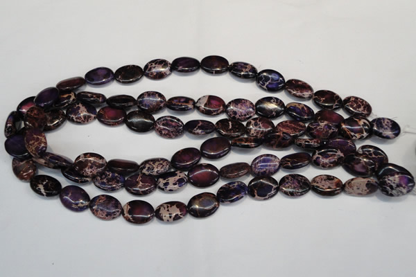 CDT417 15.5 inches 12*16mm oval dyed aqua terra jasper beads