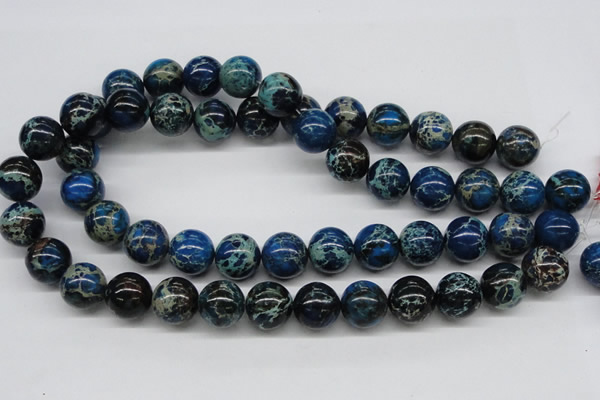 CDT47 15.5 inches 16mm round dyed aqua terra jasper beads wholesale