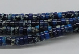CDT50 15.5 inches 3*6mm coin dyed aqua terra jasper beads wholesale