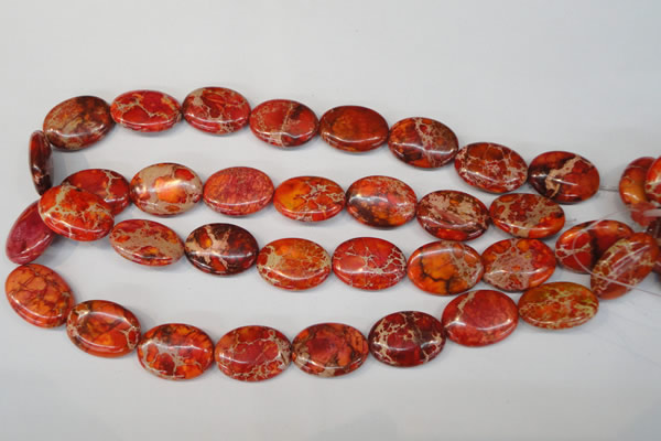 CDT533 15.5 inches 18*25mm oval dyed aqua terra jasper beads