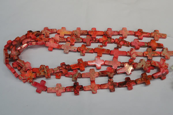 CDT566 15.5 inches 15*20mm cross dyed aqua terra jasper beads