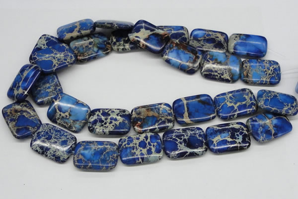 CDT57 15.5 inches 22*30mm rectangle dyed aqua terra jasper beads