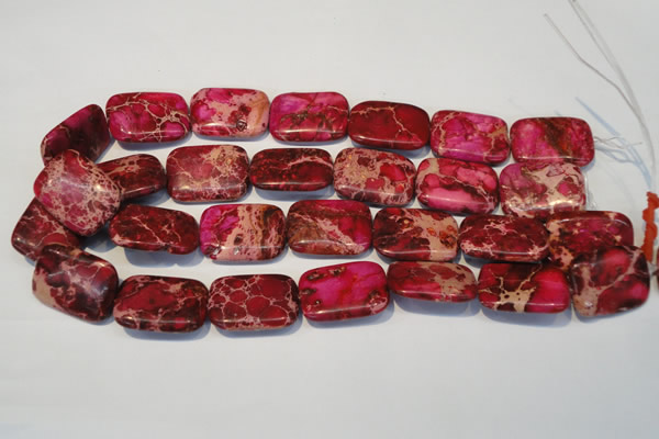 CDT634 15.5 inches 22*30mm rectangle dyed aqua terra jasper beads