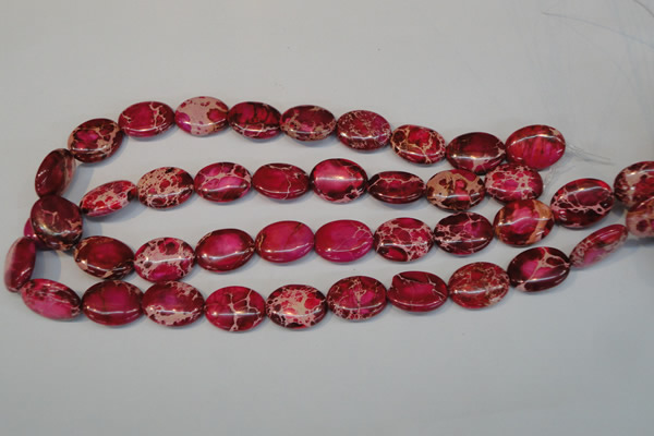 CDT646 15.5 inches 15*20mm oval dyed aqua terra jasper beads