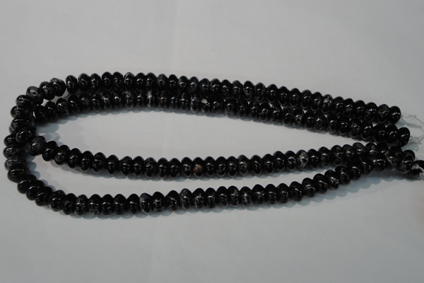 CDT686 15.5 inches 6*10mm rondelle dyed aqua terra jasper beads