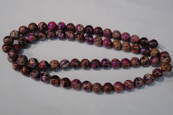 CDT697 15.5 inches 12mm round dyed aqua terra jasper beads