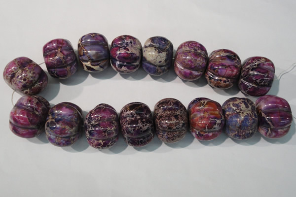 CDT702 15.5 inches 26*32mm pumpkin dyed aqua terra jasper beads