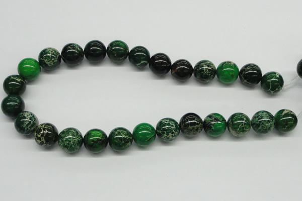 CDT71 15.5 inches 16mm round dyed aqua terra jasper beads