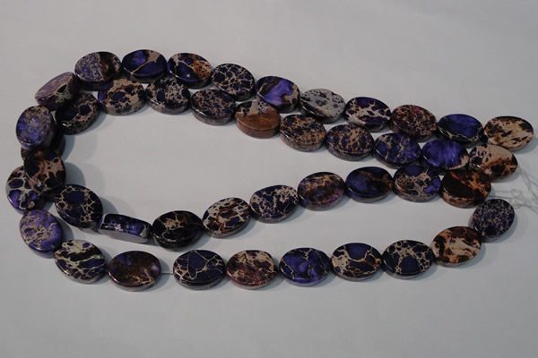 CDT710 15.5 inches 13*18mm oval dyed aqua terra jasper beads