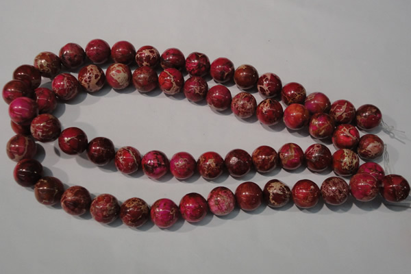 CDT762 15.5 inches 14mm round dyed aqua terra jasper beads